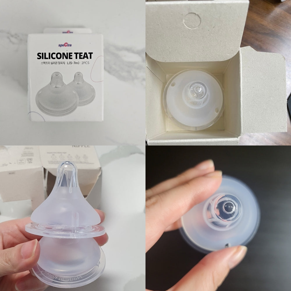 SPECTRA Natural Silicone Teat 5 sizes / Nipples Breast Feeding Accessories (2 Teats)