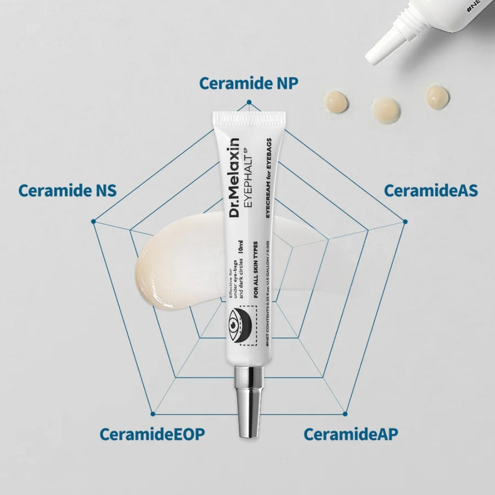 Dr. Melaxin Eyephalt Eyebag Cream 10ml for Eye Bags | Anti-aging Eye Treatment with Hyaluronic Acid and Caffeine for Brightening and Hydration