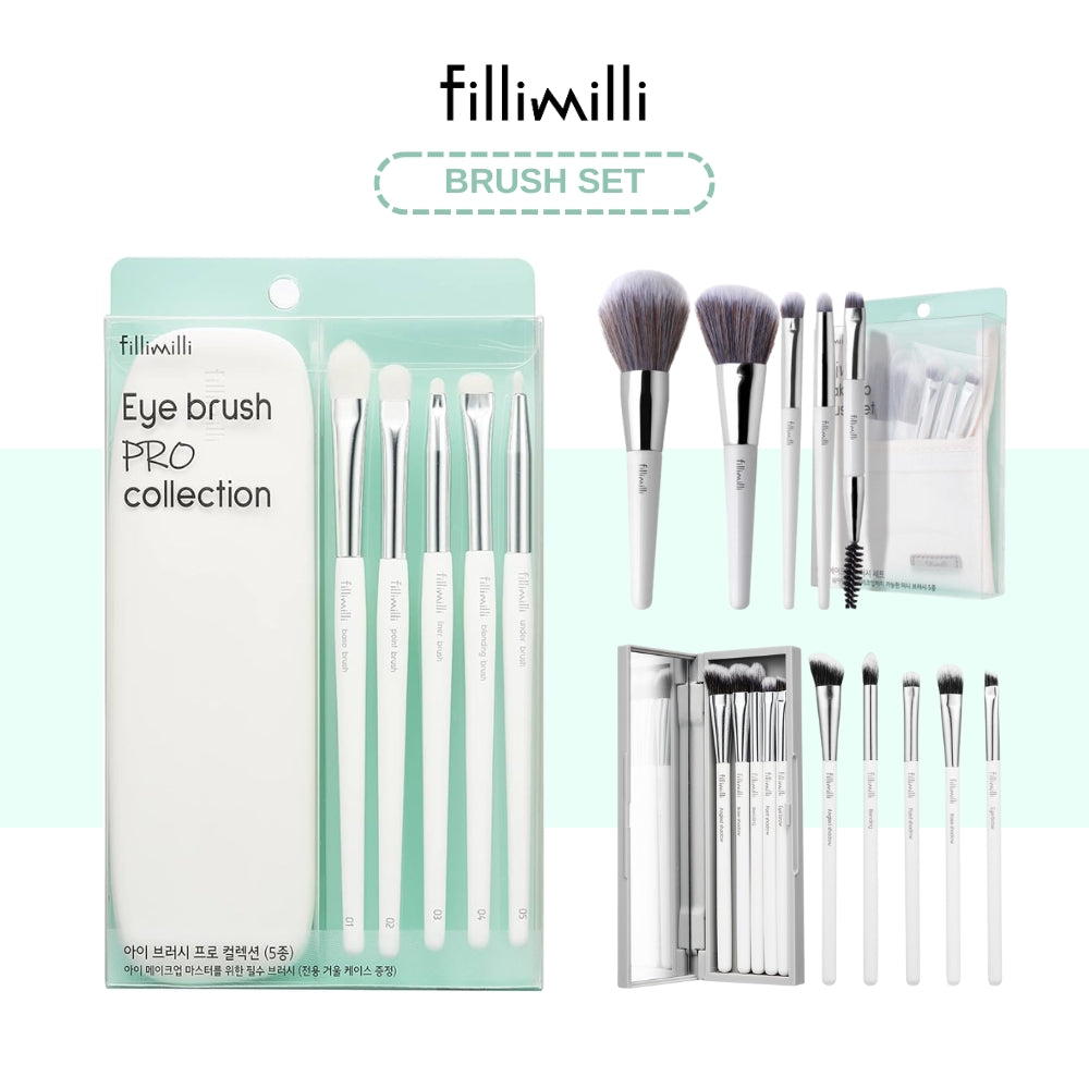 Fillimilli Olive Young Makeup Brush Set (32 Types) Fan Blush Contour Shading Eye Lip Eyelash Eyebrow Dual - Olive Young Korea 885 858 881 856 822 811 810 514