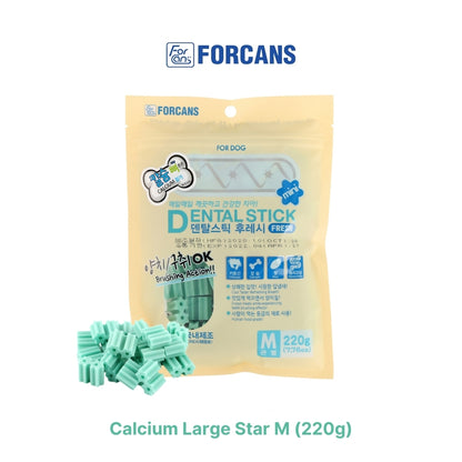 Dental Gum Forcans Dental Stick 220g (Calcium/Blueberry/Omega 3) To Get Rid of Bad Breath From Dogs