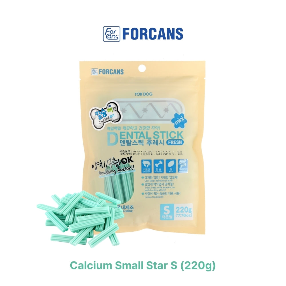 Dental Gum Forcans Dental Stick 220g (Calcium/Blueberry/Omega 3) To Get Rid of Bad Breath From Dogs