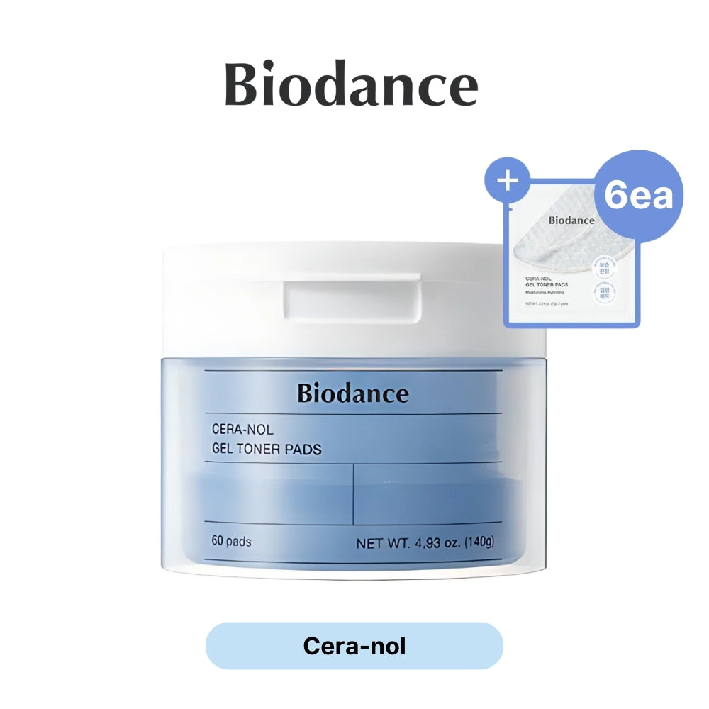 BIODANCE Gel Toner Pads Collagen / Cera-nol 60p + 6p pad