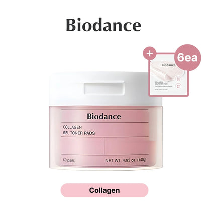 BIODANCE Gel Toner Pads Collagen / Cera-nol 60p + 6p pad