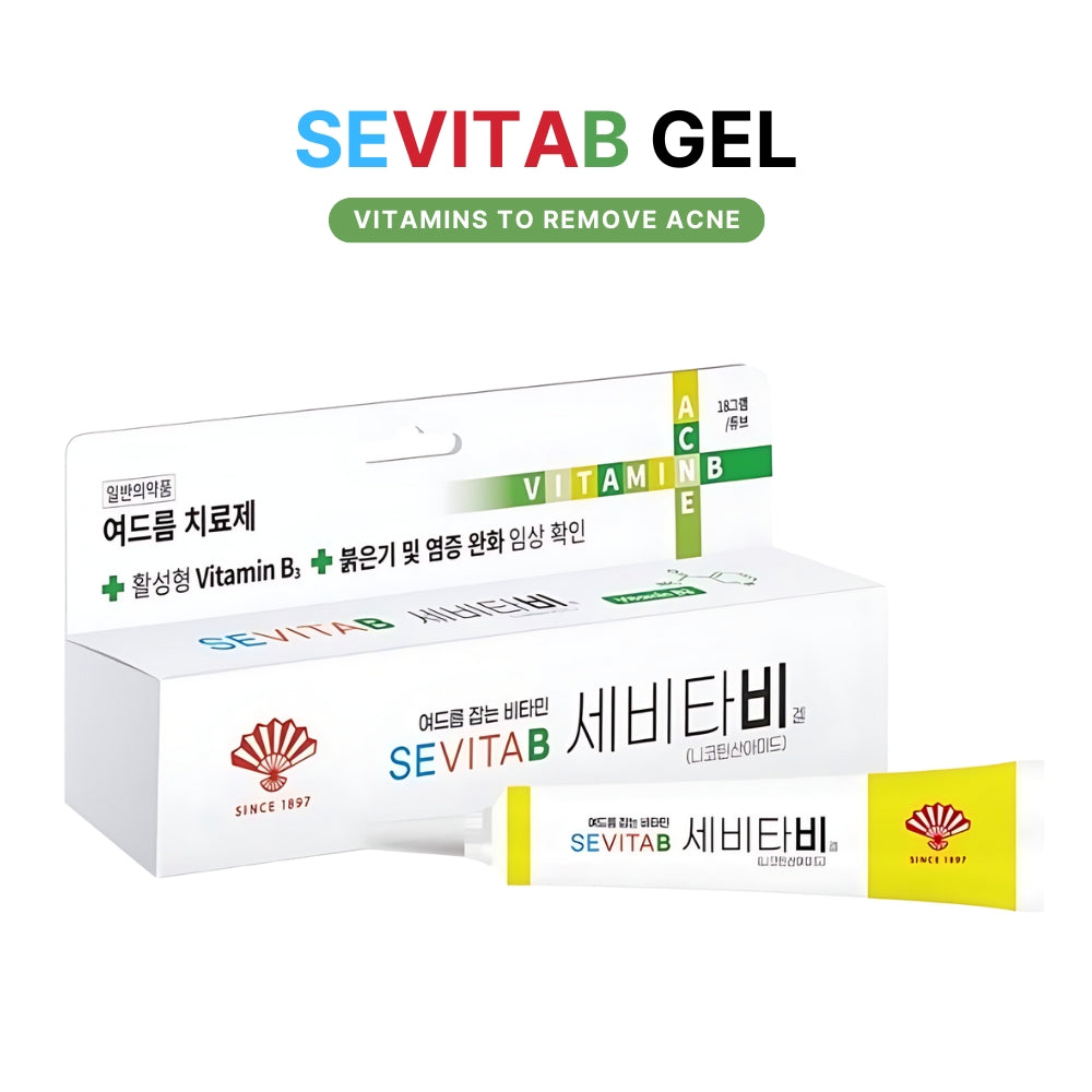 Sevita B Gel (18g) Removes Acne Blemish Scars, acne treatment, sebum control, effective oil skin, relieving acne redness