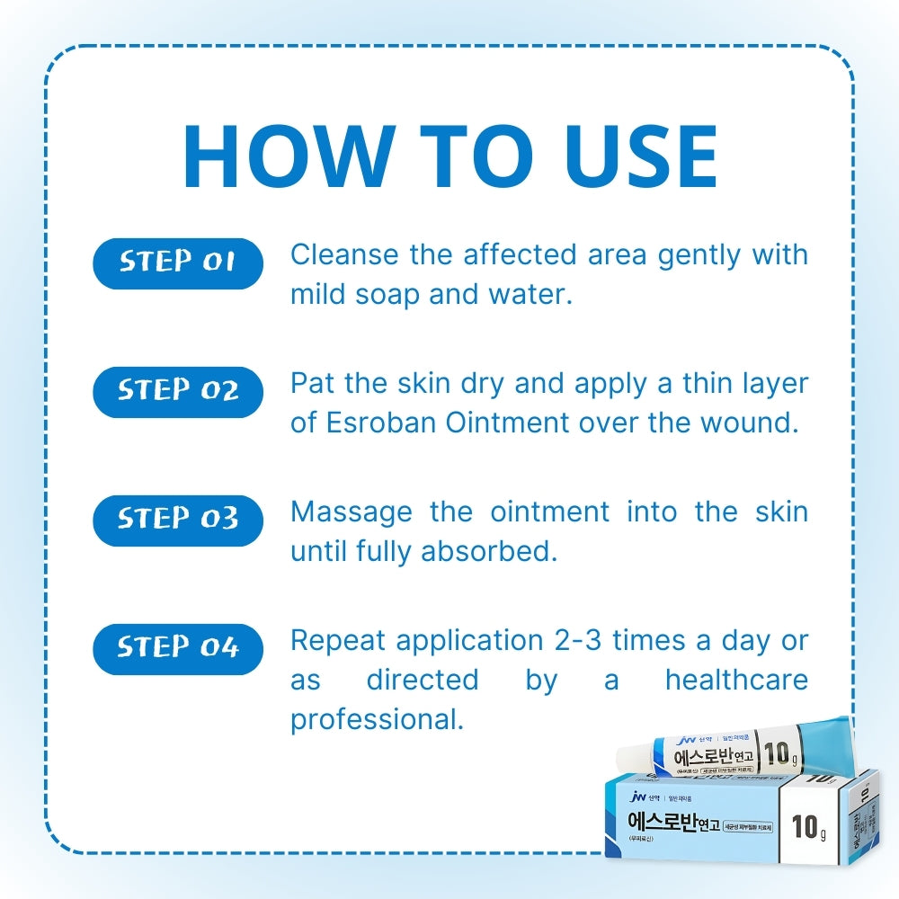 Esroban Ointment(10g) Used in Korean dermatology, skin wound ointment