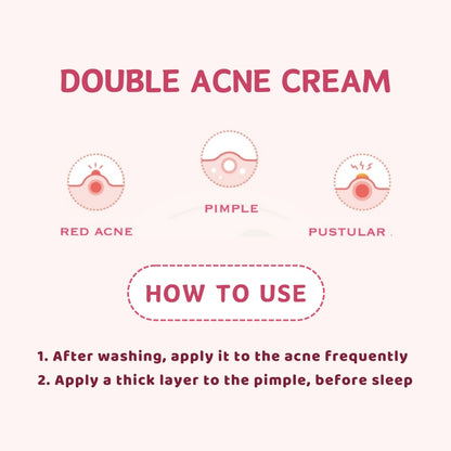 Double Acne Cream 15g Acne Treatment Red acne, Pimples