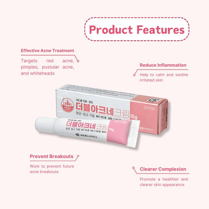 Double Acne Cream 15g Acne Treatment Red acne, Pimples