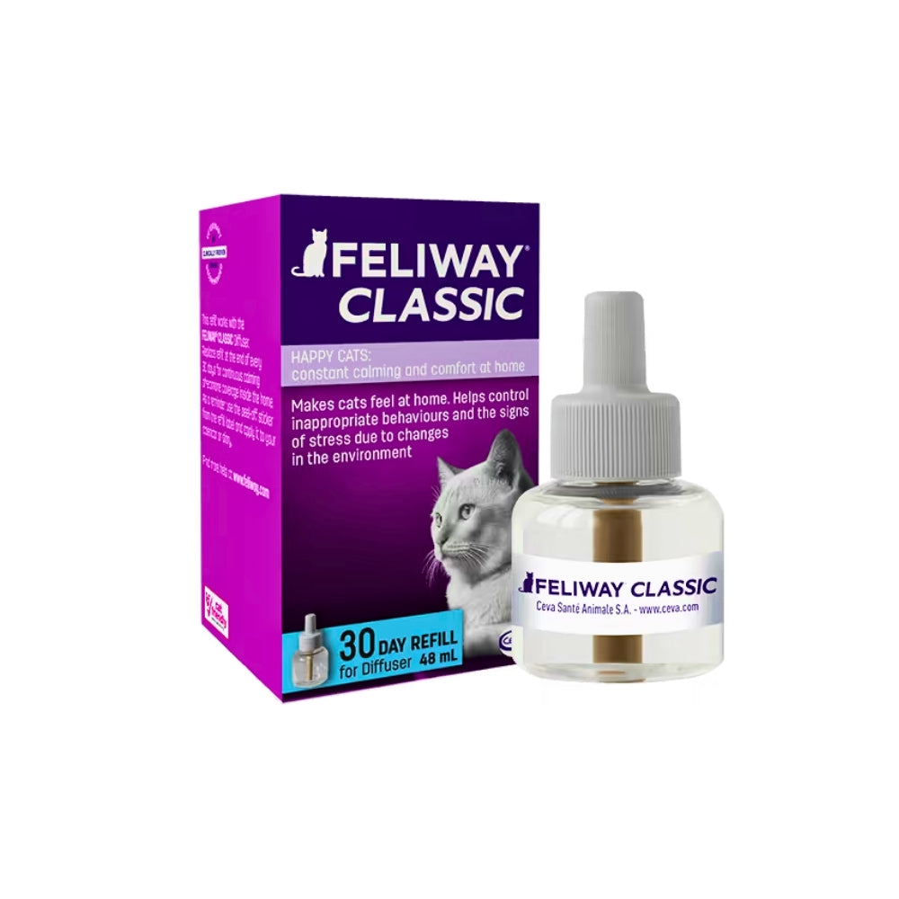 FELIWAY Classic Cat Calming Pheromone Diffuser 30 Days Starter Kit (48 mL) / Diffuser Refill / Classic Spray (60mL)