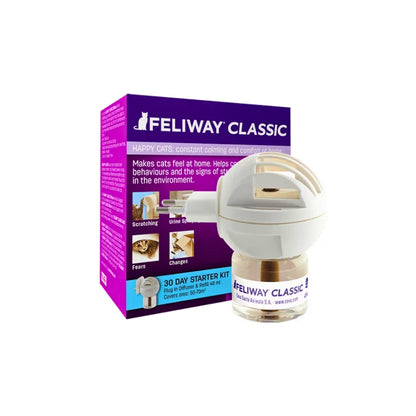 FELIWAY Classic Cat Calming Pheromone Diffuser 30 Days Starter Kit (48 mL) / Diffuser Refill / Classic Spray (60mL)