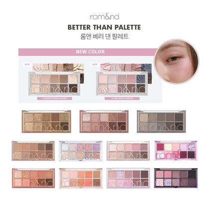 Romand [rom&nd] Better Than Palette - Versatile Korean Beauty Makeup for Colorful Eye Looks