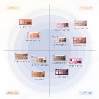 Romand [rom&nd] Better Than Palette - Versatile Korean Beauty Makeup for Colorful Eye Looks