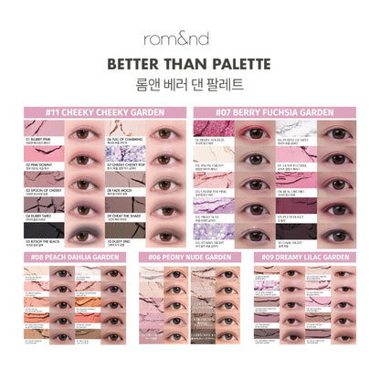 Romand [rom&nd] Better Than Palette - Versatile Korean Beauty Makeup for Colorful Eye Looks