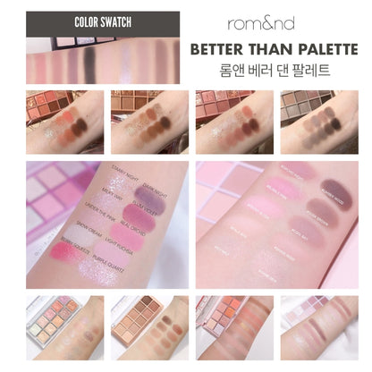 Romand [rom&nd] Better Than Palette - Versatile Korean Beauty Makeup for Colorful Eye Looks