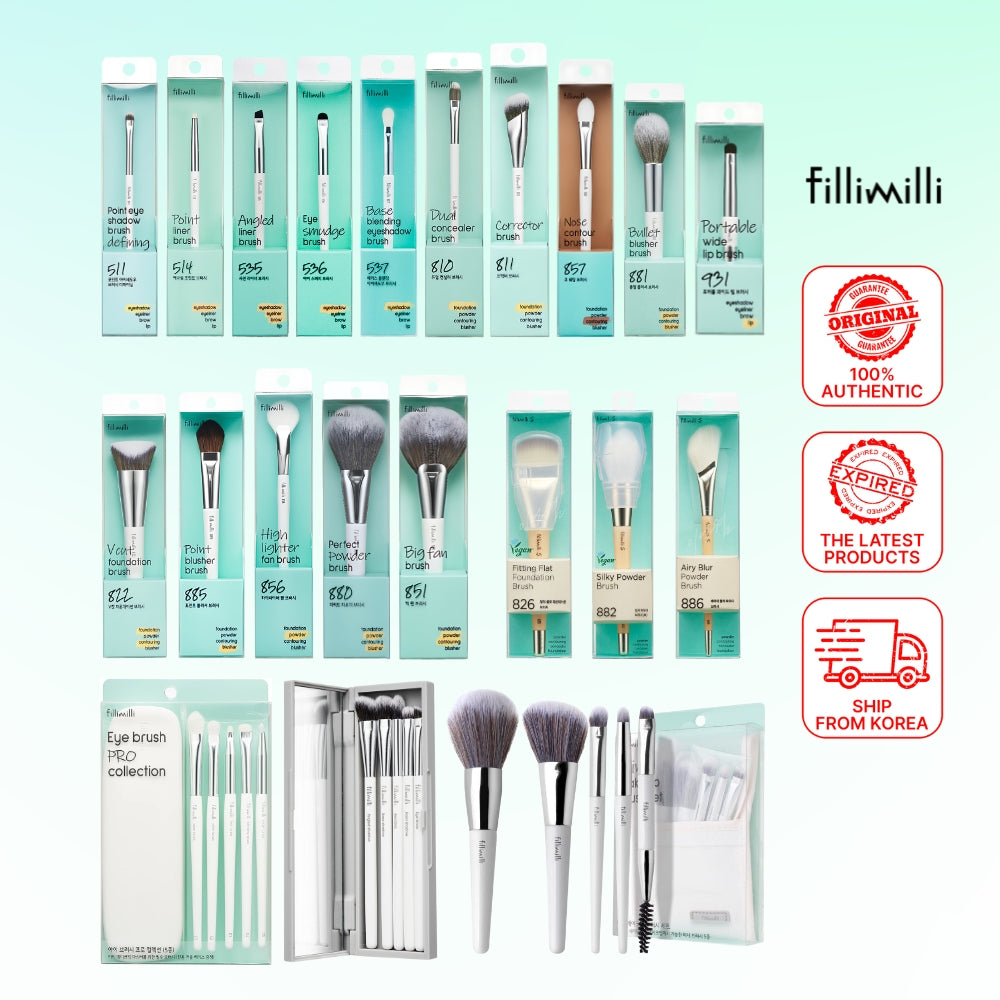 Fillimilli Olive Young Makeup Brush Set (32 Types) Fan Blush Contour Shading Eye Lip Eyelash Eyebrow Dual - Olive Young Korea 885 858 881 856 822 811 810 514