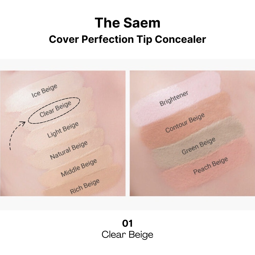 The Saem Cover Perfection Tip Concealer (14 colors) SPF28/PA++ 6.5g