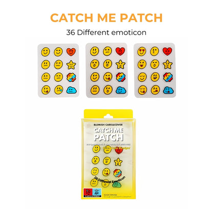 Skin Blemish Spot Care Patch – Pimple Acne Treatment Stickers with Emoji(36ea,60ea), Skincare Remedy