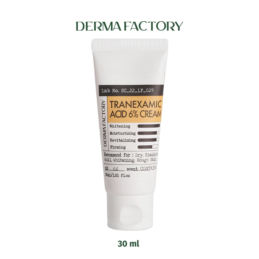 Derma Factory Tranexamic acid 6% cream 30ml | Korean Skin Calm Rose Water Whitening Skin Care