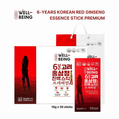 6-years Korean red ginseng essence stick premium 10g x 30sticks red ginseng extract stick Korean Health Food Improving Immunity