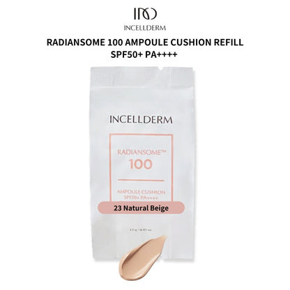 INCELLDERM RADIANSOME 100 AMPOULE CUSHION SPF50+ PA++++ (21 LIGHT BEIGE/23 NATURAL BEIGE)