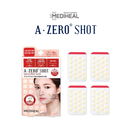 MEDIHEAL A-Zero Shot Skin Dressing Patch for Trouble Spots (80 Patches) - Korean Skincare Acne Treatment