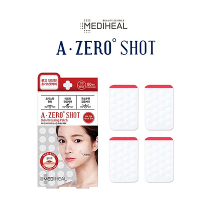 MEDIHEAL A-Zero Shot Skin Dressing Patch for Trouble Spots (80 Patches) - Korean Skincare Acne Treatment