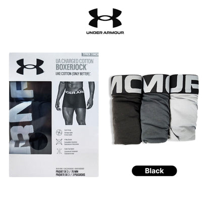 Korean Costco Genuine Under Armour UA Boxer Briefs Set - Sports Underwear for Basketball girdle 3pcs