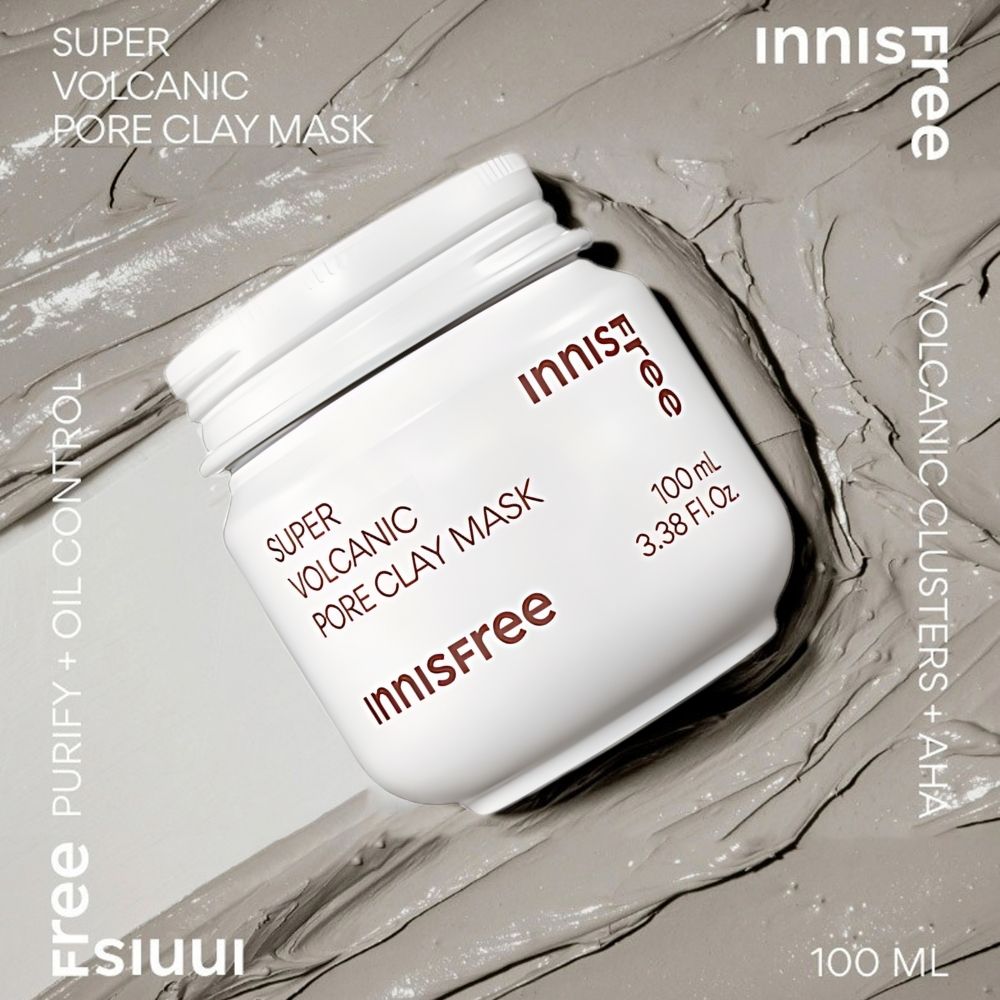 Innisfree Super Volcanic Pore Clay Mask 100ml - Skincare for Pore Care & Sebum Control