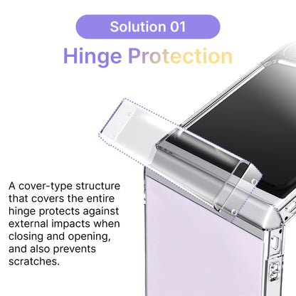 Galaxy Z Flip 6 Clear Natural Form Protective Cover Case - Slim & Durable Smartphone Accessory