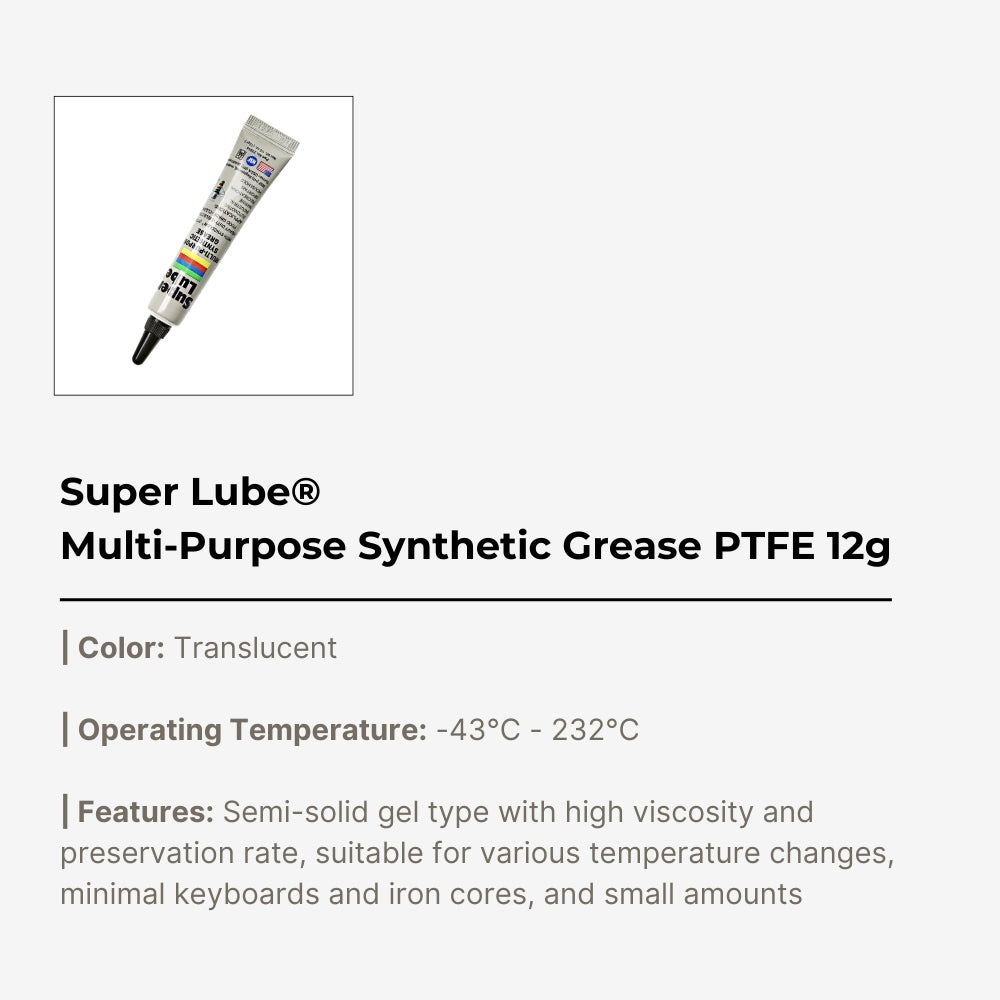 Super Lube® Multi-Purpose Synthetic Grease with Syncolon® (PTFE) 12g