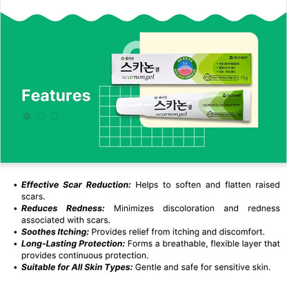 Scarnon Gel 15g - Advanced Scar Treatment for Surgery, Injury, Burns, and Acne Scars