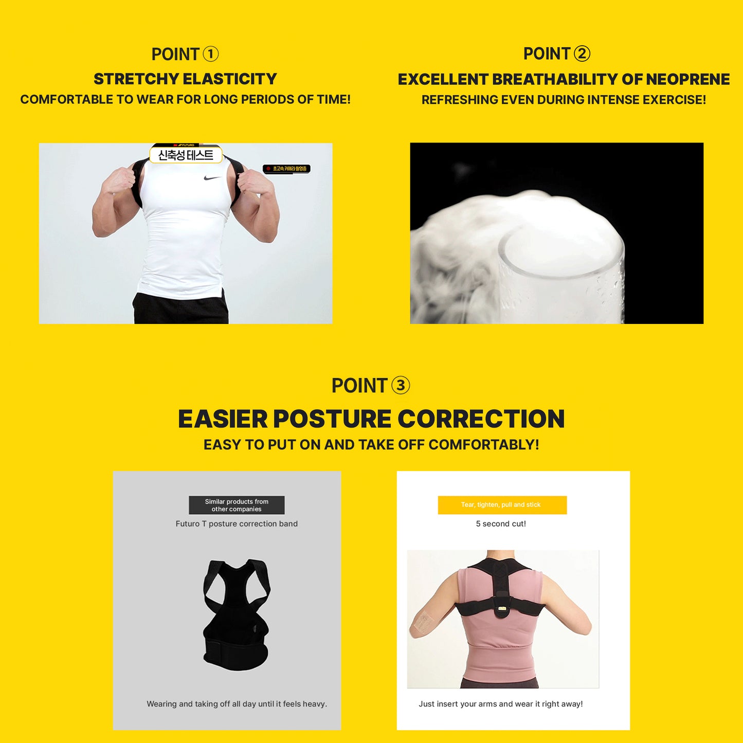 3M Futuro Posture Corrector, One Size - Adjustable / Shoulder and Back Support