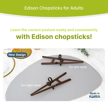 Beginner Left-Handed Adult Training Chopsticks with Edison Friends Helper