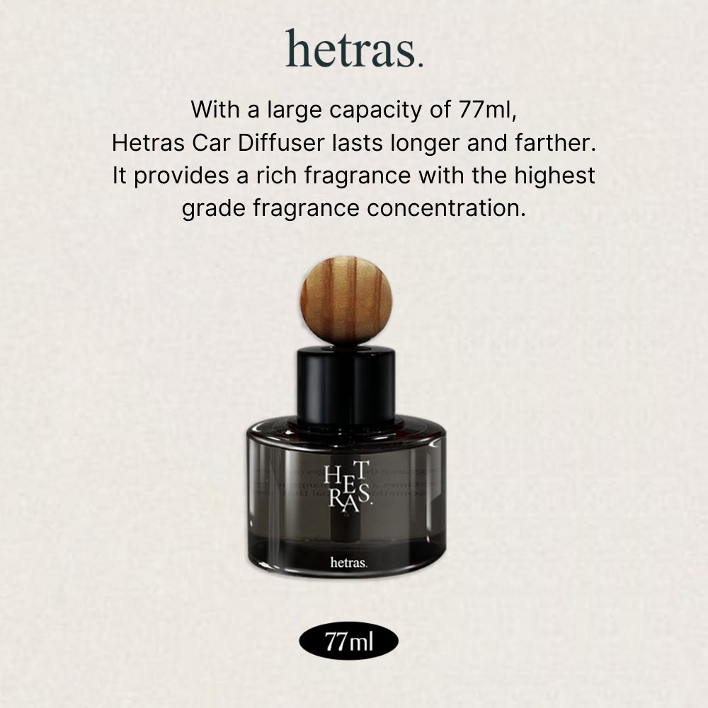 HETRAS Premium Car Diffuser Set (77ml x 2ea) | Fragrance for Car/Home/Desk | Gift Original Box