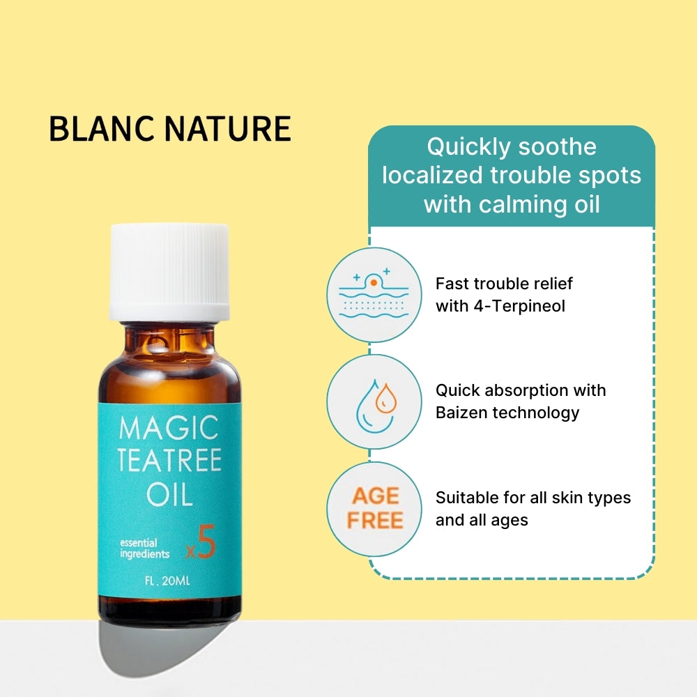 Blanc Nature Acne Pimple treatment oil / Magic Teatree oil 20ml