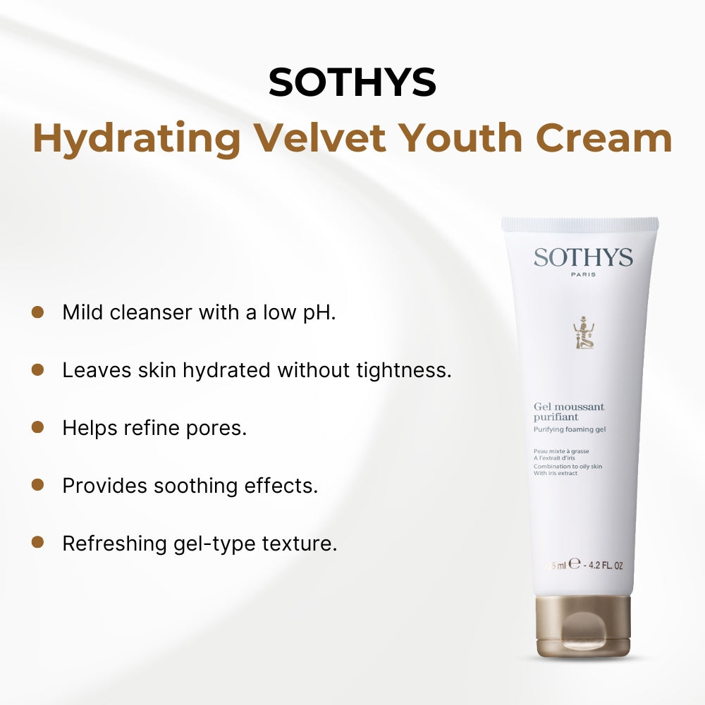 Sothys Purifying Foaming Gel 125ml - For Combination to Oily Skin, With Iris Extract