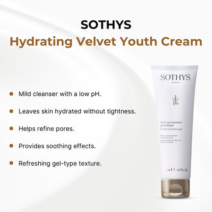 Sothys Purifying Foaming Gel 125ml - For Combination to Oily Skin, With Iris Extract