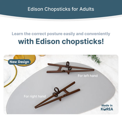 Edison Friends, training chopsticks, adults, right handed, beginner, chopsticks helper