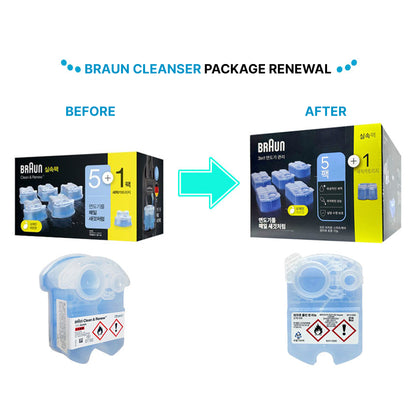 BRAUN Clean and Renew Shaver Refill Cleaner 2EA 4EA 6EA Lemon Flavour For All Braun Models