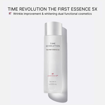 Missha Time Revolution The First Treatment Essence 5X Skincare 180ml - Hydrating, Brightening, Anti-aging Korean Beauty Essential