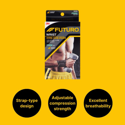 3M FUTURO™ Premium Sports Wrist Support Strap, Free Size