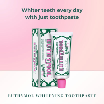 EUTHYMOL Whitening Toothpaste contains Fluoride Vitamin E, Gluten Free/Stain Removal/Freshens Breath