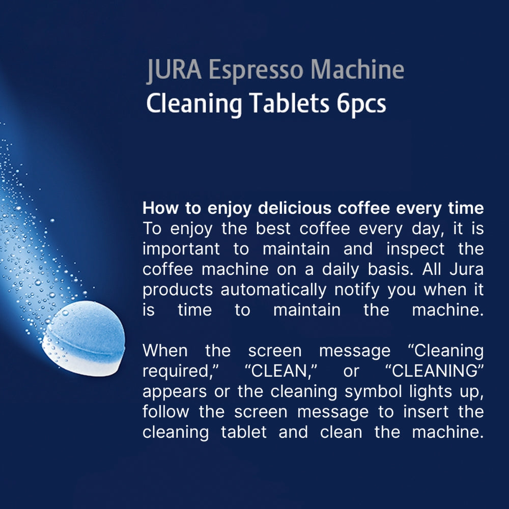 JURA 3-phase Cleaning Tablet 6pcs/box for maintenance of the Automatic Coffee Machine & High Level of Coffee Quality