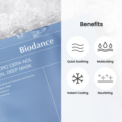 BIODANCE Hydro Cera-Nol Real Deep Mask / Hyaluronic Facial Mask