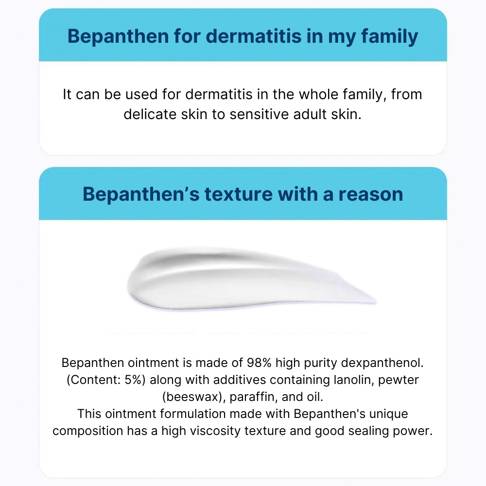 Bepanthen Ointment Dual Action Nappy Rash & Nipple Cream - Effective Relief & Protection for Baby and Mom - 30G/100G