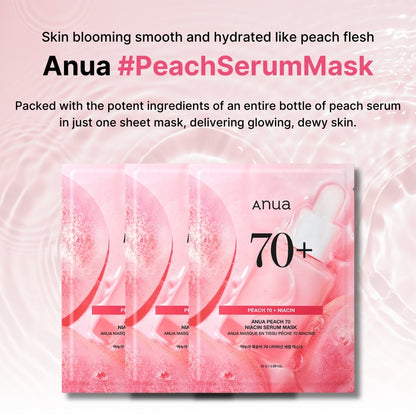 Renewal Anua Peach 70 Niacin Serum Mask 5pcs Facial Mask