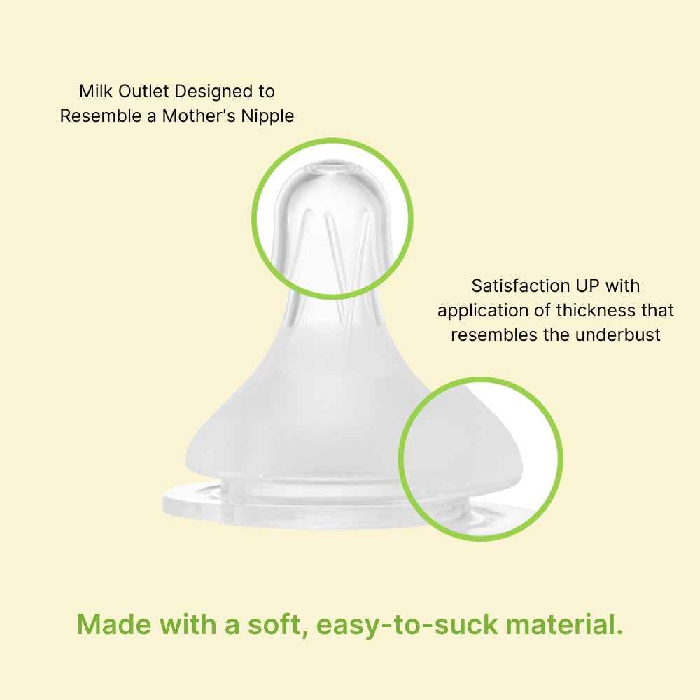 SPECTRA Natural Silicone Teat 5 sizes / Nipples Breast Feeding Accessories (2 Teats)