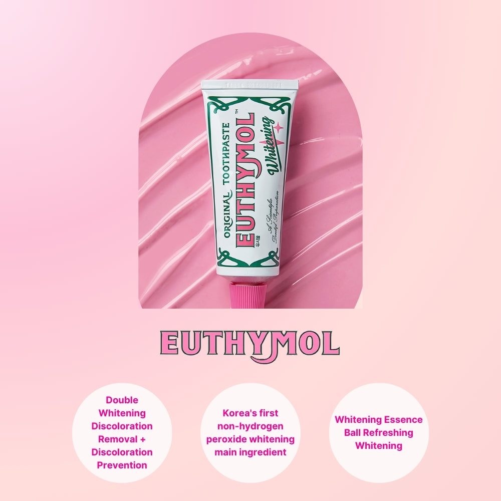 EUTHYMOL Whitening Toothpaste contains Fluoride Vitamin E, Gluten Free/Stain Removal/Freshens Breath