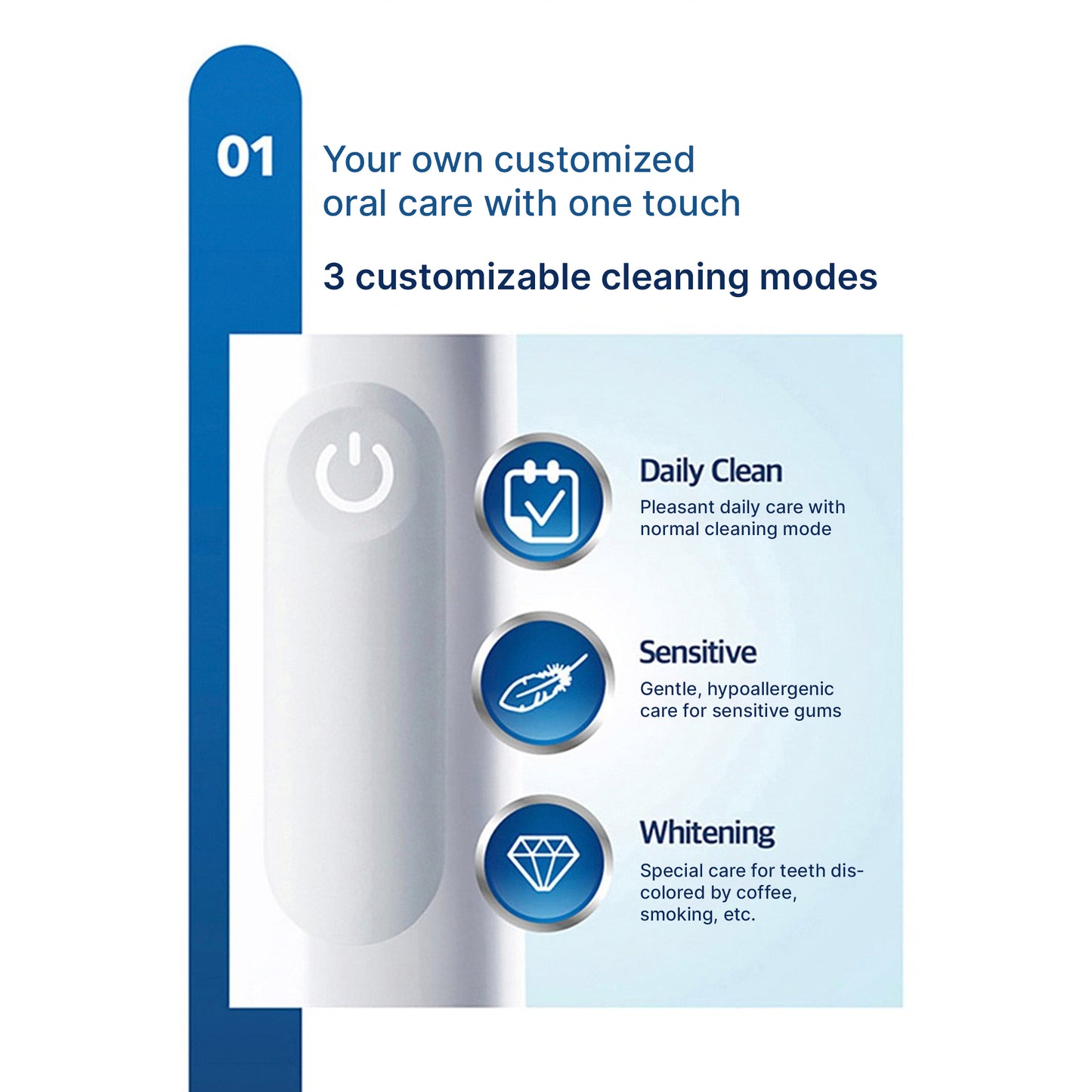 Oral-B Pro 1000 Rechargeable Electric Toothbrush - SkyBlue | Rechargeable, Pro Series