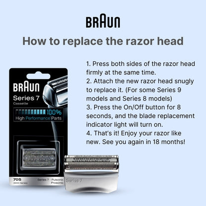 PREMIUM Braun 7 Series Foil And Cutter Replacement head 70s