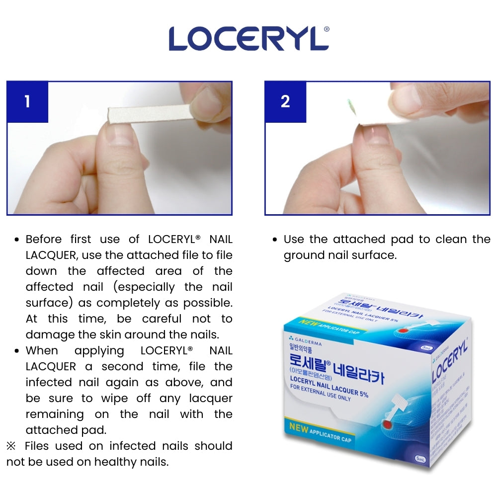 LOCERYL Antifungal Nail Treatment 5% - 3ml | Toe & Fingernail Solution for Onychomycosis